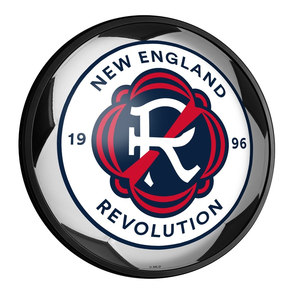 New England Revolution: Soccer - Round Slimline Lighted Wall Sign - The Fan-Brand