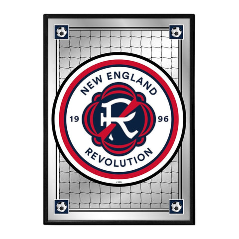 New England Revolution: Team Spirit - Framed Mirrored Wall Sign - The Fan-Brand