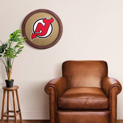 New Jersey Devils: Barrel Top Cork Note Board - The Fan-Brand