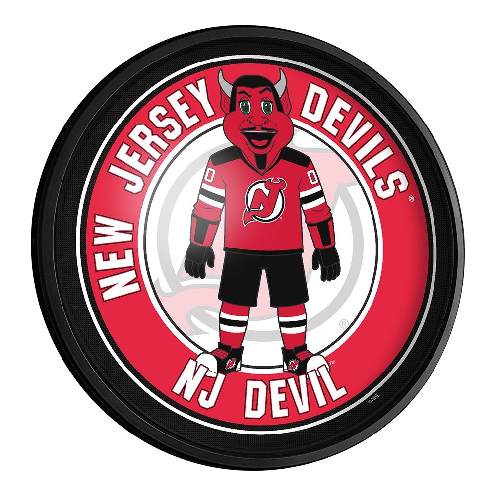 New Jersey Devils 21'' x 21'' Color Logo Faux Barrel Top Sign