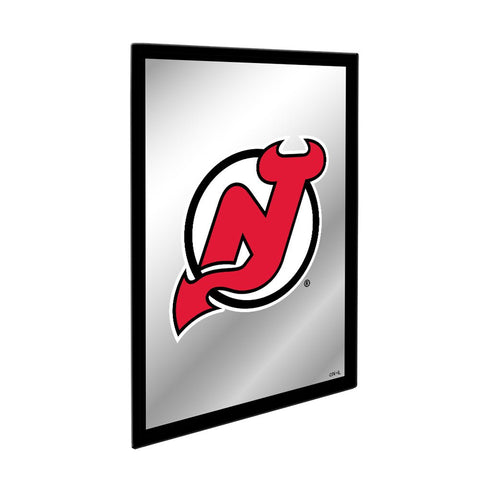 New Jersey Devils: Logo - Framed Mirrored Wall Sign - The Fan-Brand