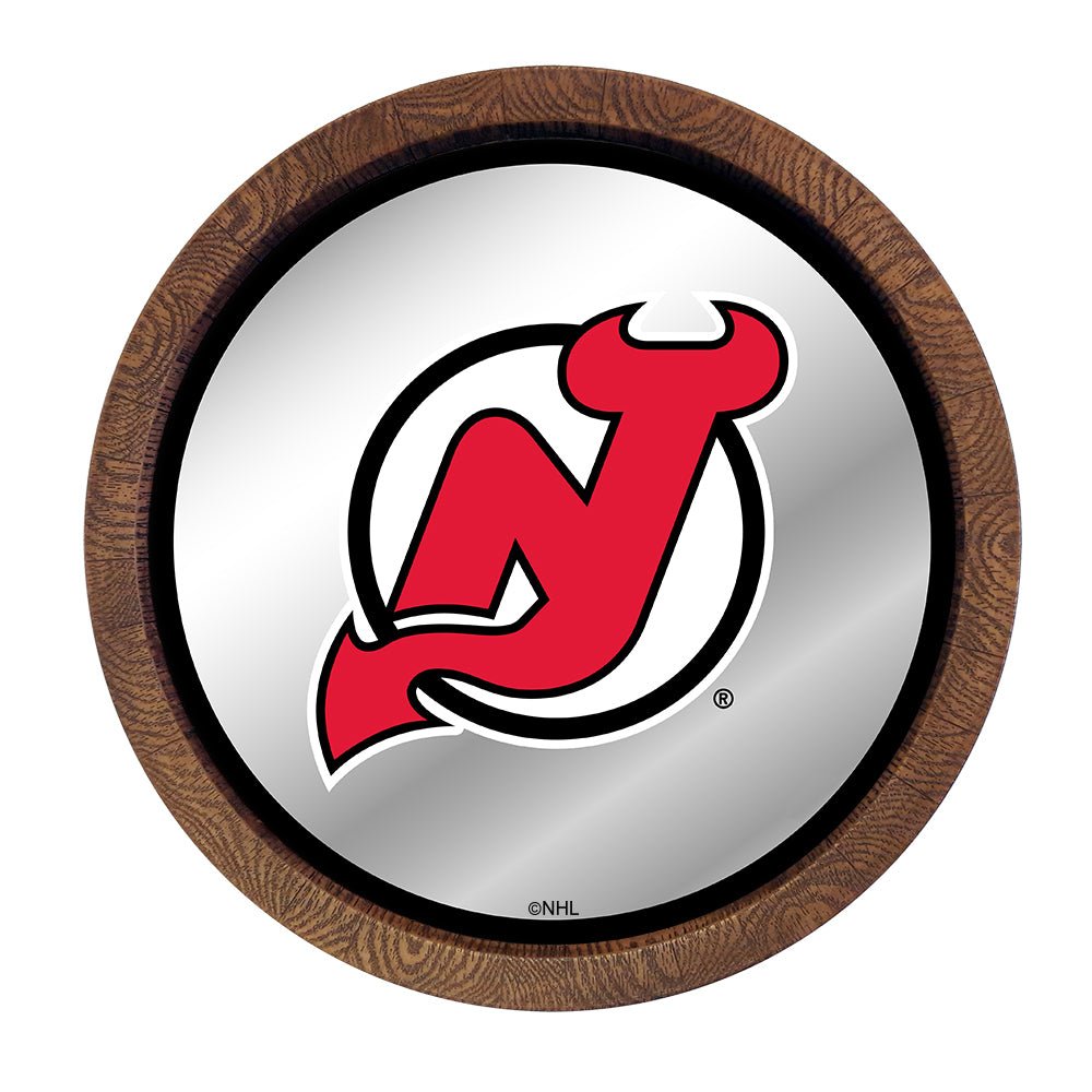 New Jersey Devils: Mirrored Barrel Top Wall Sign - The Fan-Brand