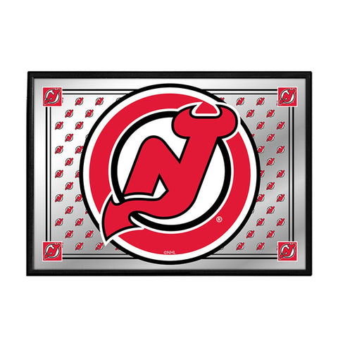 New Jersey Devils: Team Spirit - Framed Mirrored Wall Sign - The Fan-Brand