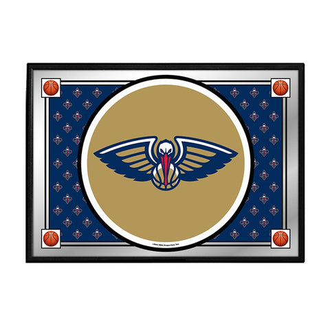 New Orleans Pelicans: Team Spirit - Framed Mirrored Wall Sign - The Fan-Brand