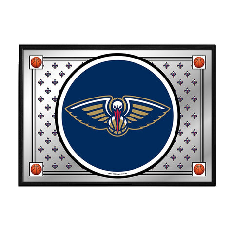 New Orleans Pelicans: Team Spirit - Framed Mirrored Wall Sign - The Fan-Brand