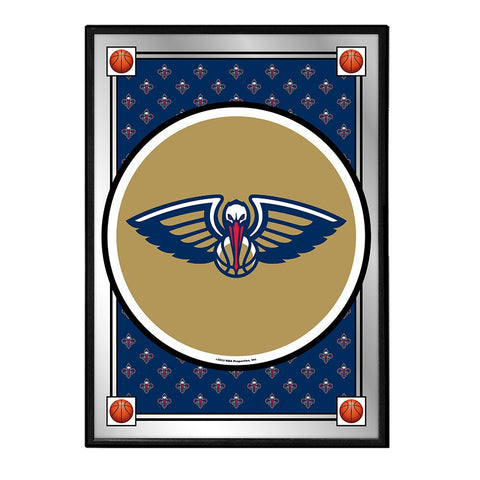 New Orleans Pelicans: Team Spirit - Framed Mirrored Wall Sign - The Fan-Brand