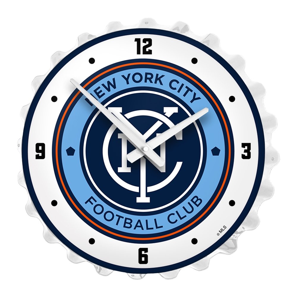 New York City FC: Bottle Cap Lighted Wall Clock - The Fan-Brand