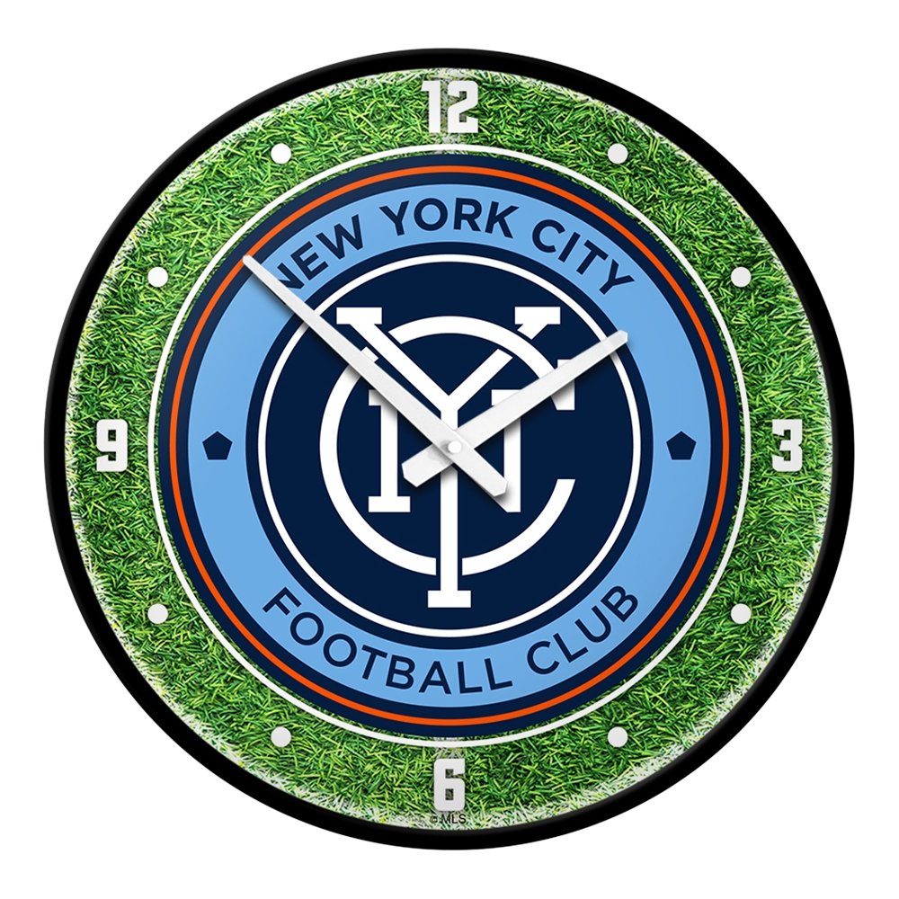 New York City FC: Pitch - Modern Disc Wall Clock - The Fan-Brand