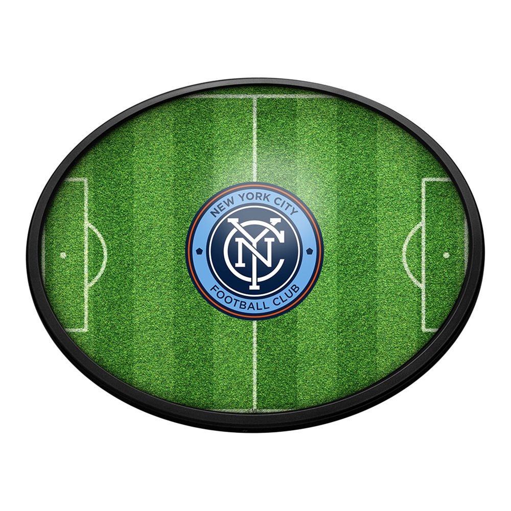 New York City FC: Pitch - Oval Slimline Lighted Wall Sign - The Fan-Brand