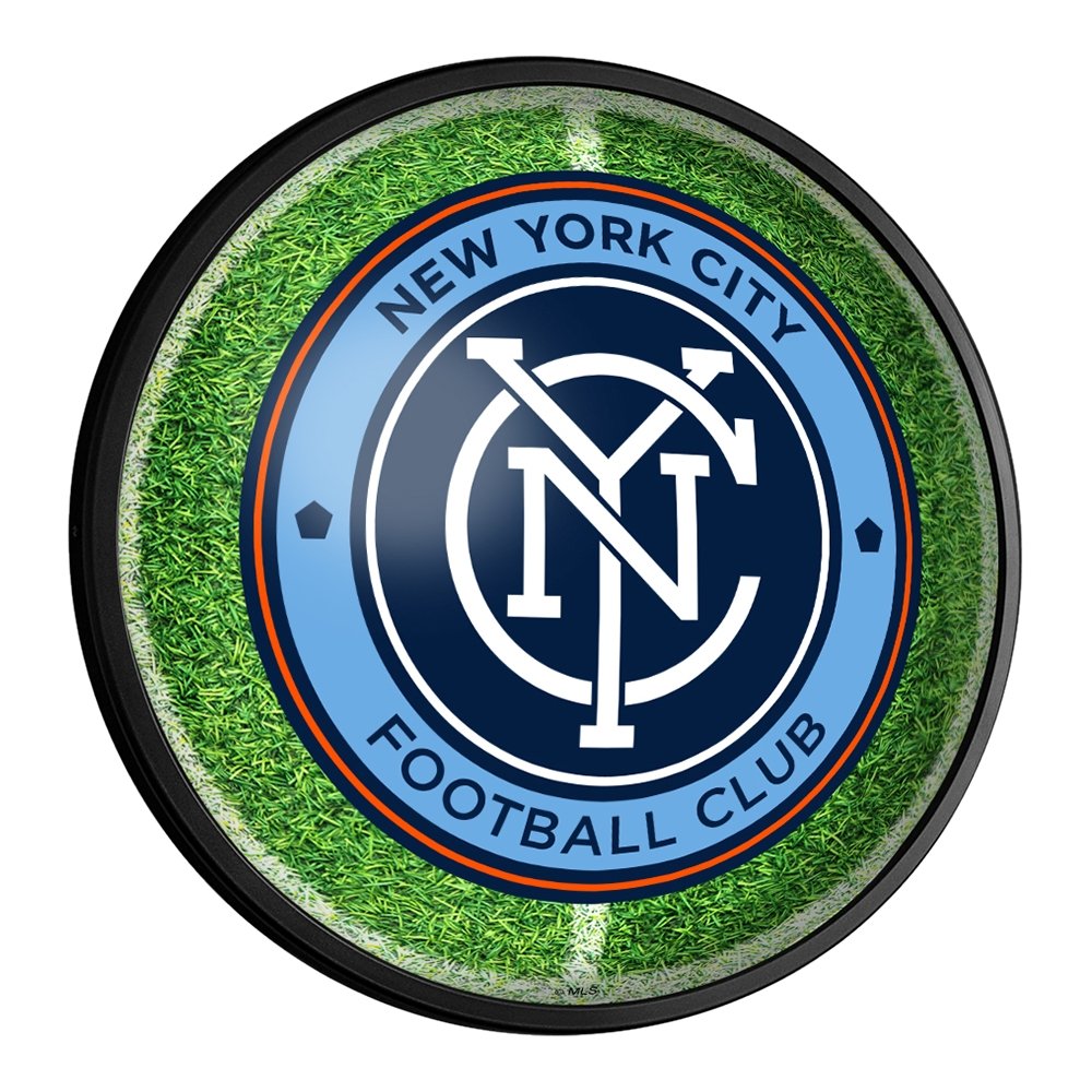 New York City FC: Pitch - Round Slimline Lighted Wall Sign - The Fan-Brand