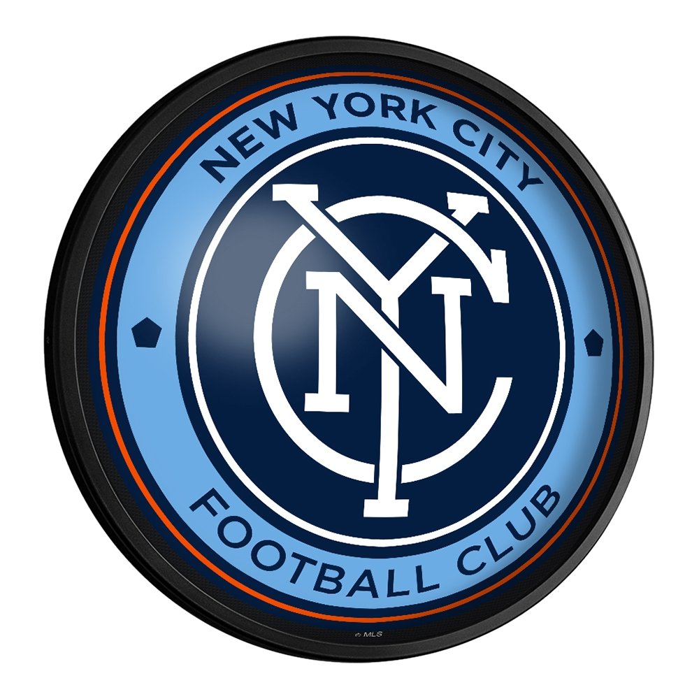 New York City FC: Round Slimline Lighted Wall Sign - The Fan-Brand