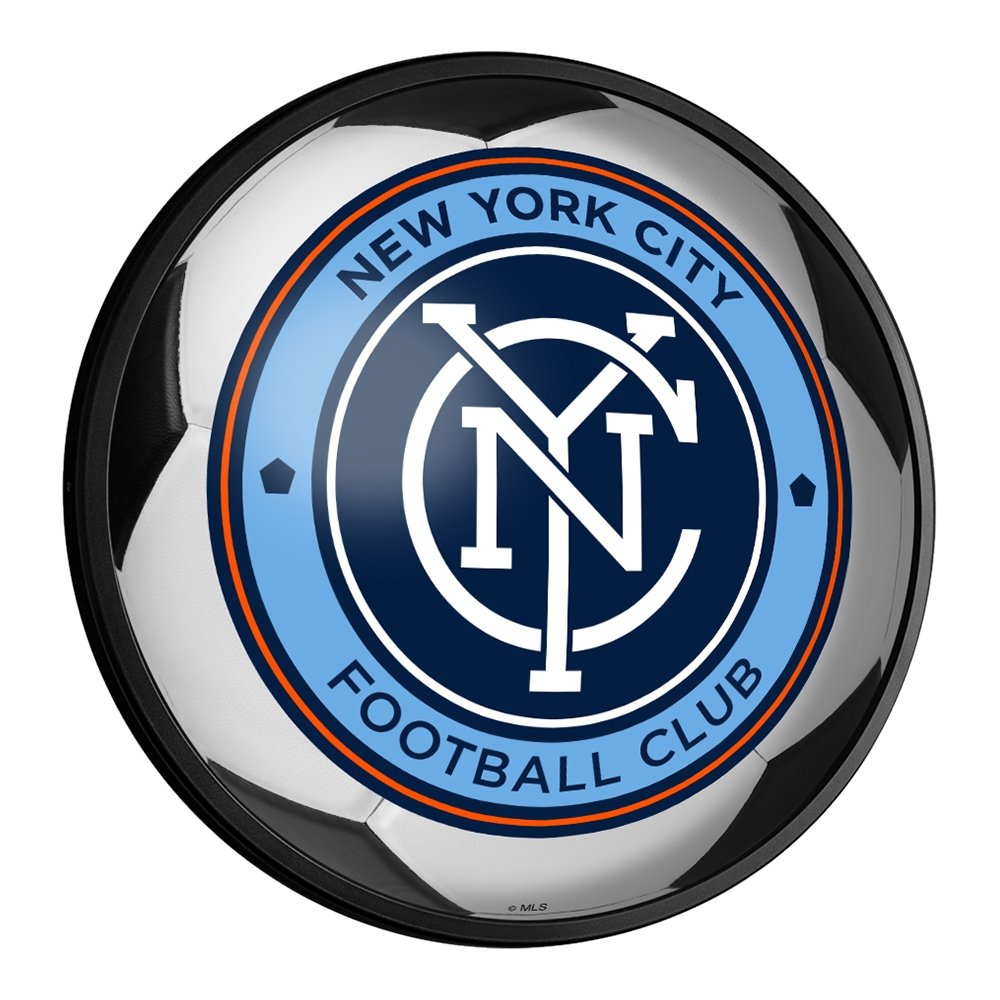 New York City FC: Soccer - Round Slimline Lighted Wall Sign - The Fan-Brand