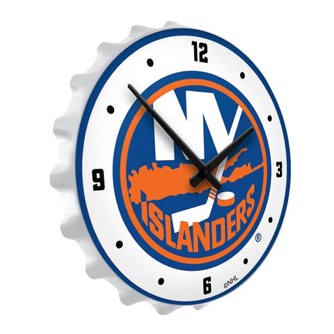 New York Islanders: Bottle Cap Lighted Wall Clock - The Fan-Brand