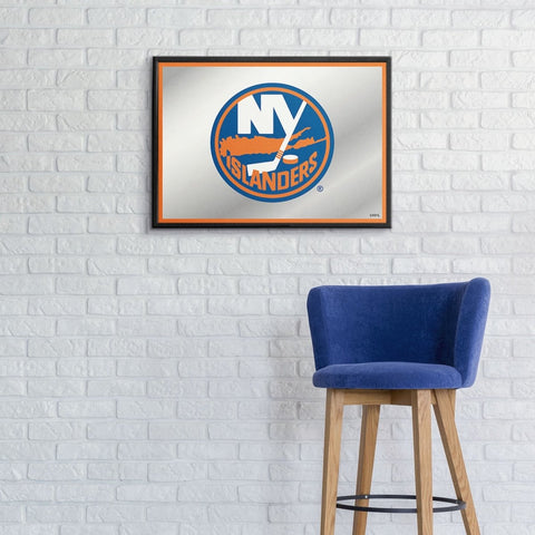 New York Islanders: Framed Mirrored Wall Sign - The Fan-Brand