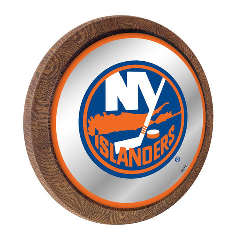New York Islanders: Mirrored Barrel Top Wall Sign - The Fan-Brand