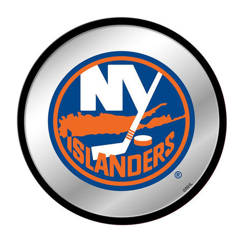 New York Islanders: Modern Disc Mirrored Wall Sign - The Fan-Brand