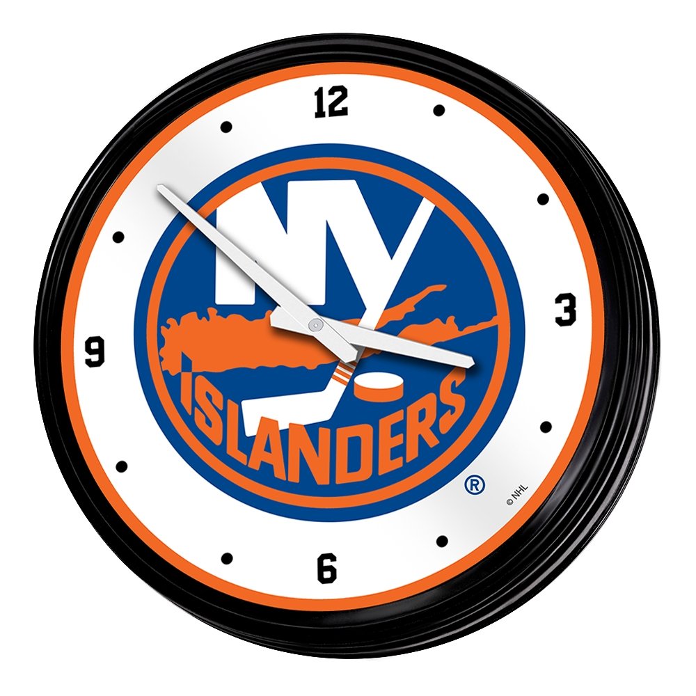 New York Islanders: Retro Lighted Wall Clock - The Fan-Brand
