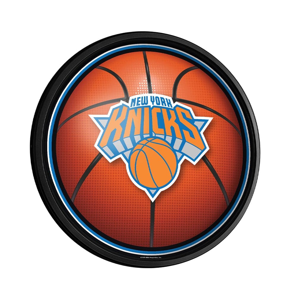 New York Knicks: Basketball - Round Slimline Lighted Wall Sign - The Fan-Brand