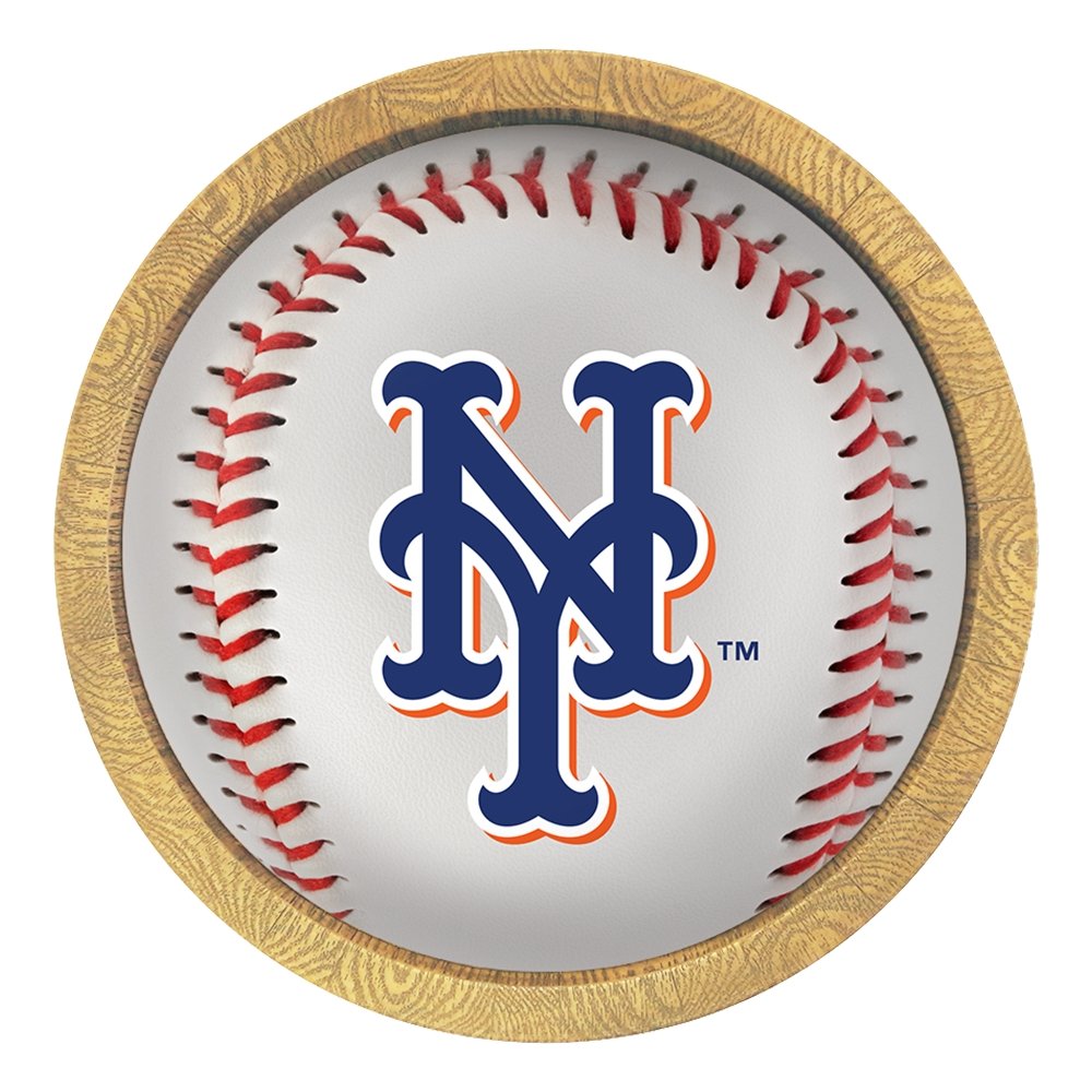New York Mets: Barrel Framed Lighted Wall Sign - The Fan-Brand