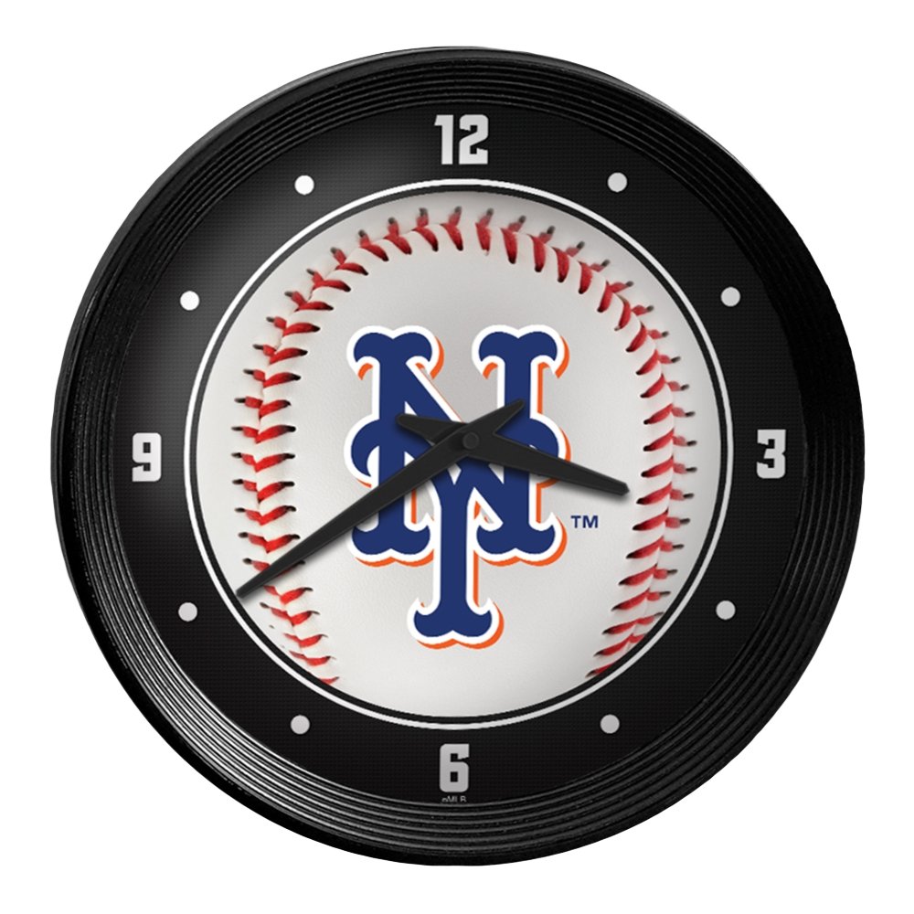 New York Mets: Baseball - Ribbed Frame Wall Clock - The Fan-Brand
