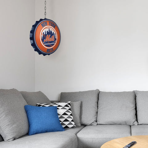 New York Mets: Double-Sided Bottle Cap Dangler - The Fan-Brand