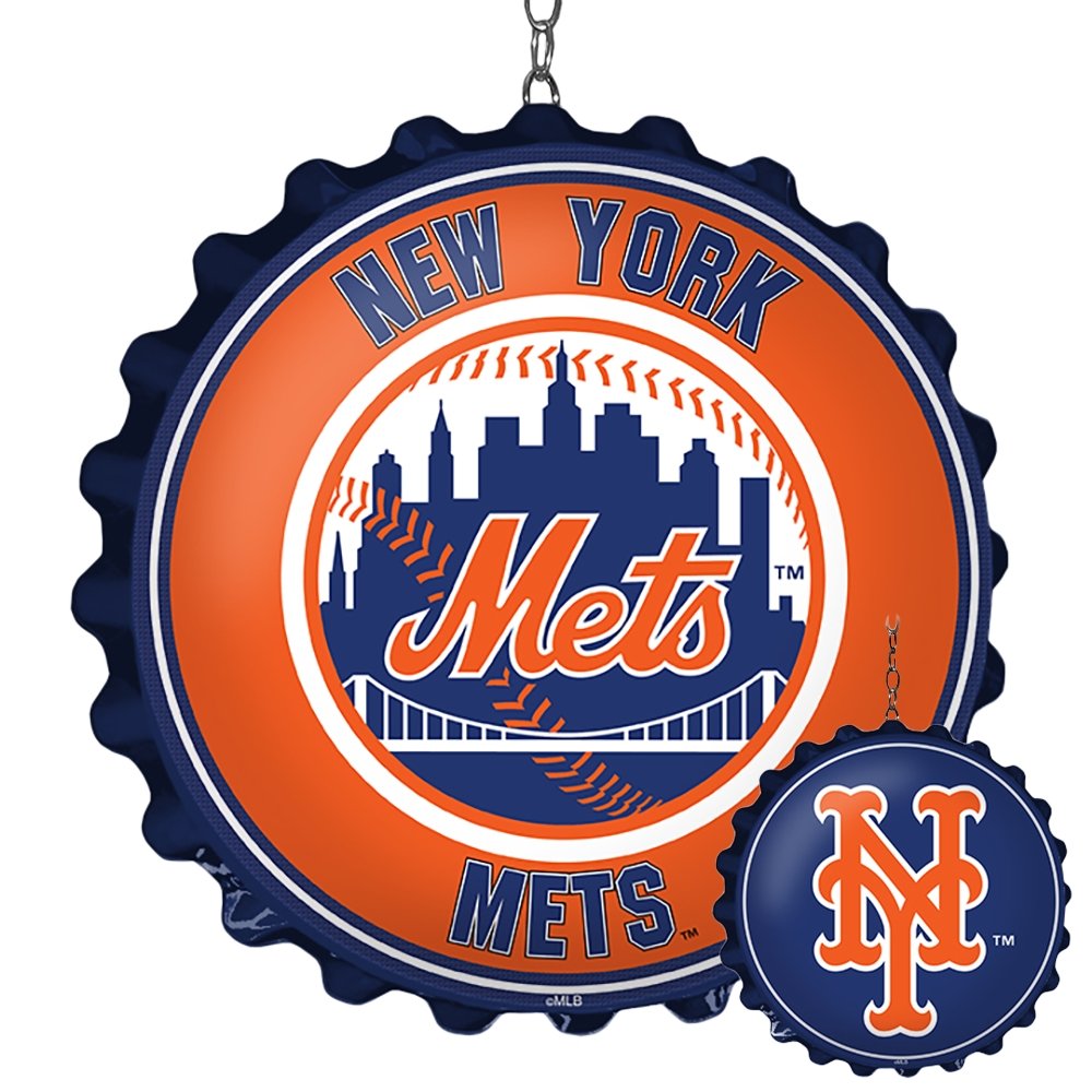 New York Mets: Double-Sided Bottle Cap Dangler - The Fan-Brand