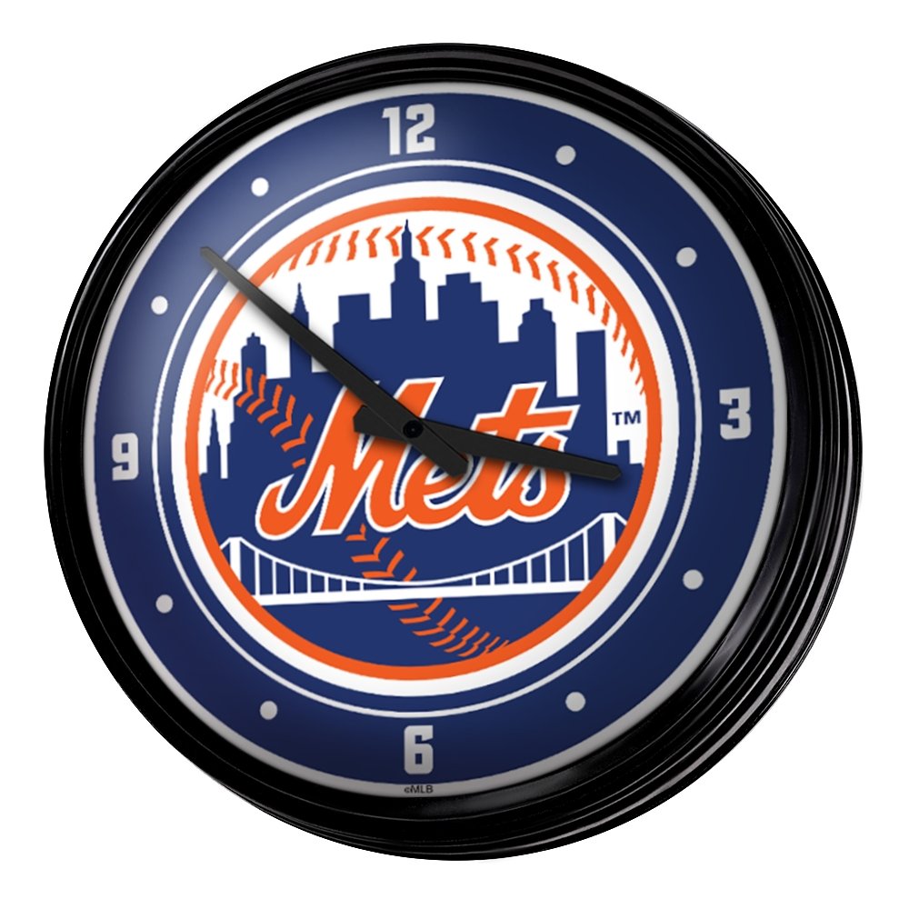 New York Mets: Logo - Retro Lighted Wall Clock - The Fan-Brand