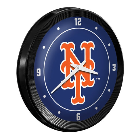 New York Mets: Logo - Ribbed Frame Wall Clock - The Fan-Brand