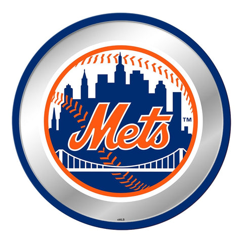 New York Mets: Modern Disc Mirrored Wall Sign - The Fan-Brand