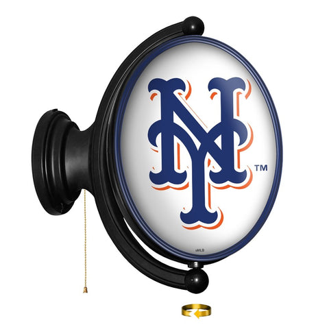 New York Mets: Original Oval Rotating Lighted Wall Sign - The Fan-Brand