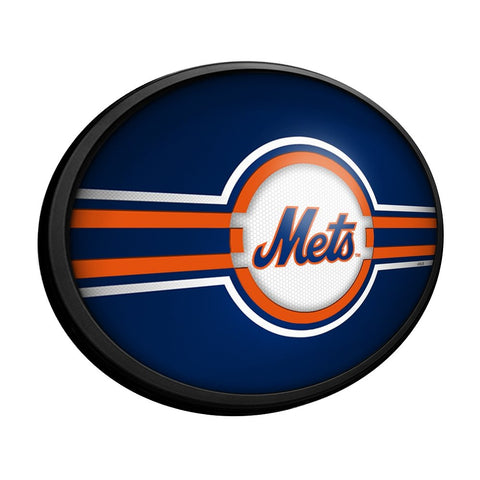 New York Mets: Oval Slimline Lighted Wall Sign - The Fan-Brand