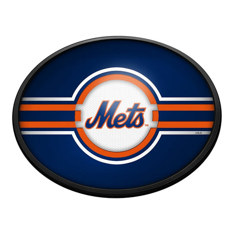 New York Mets: Oval Slimline Lighted Wall Sign - The Fan-Brand