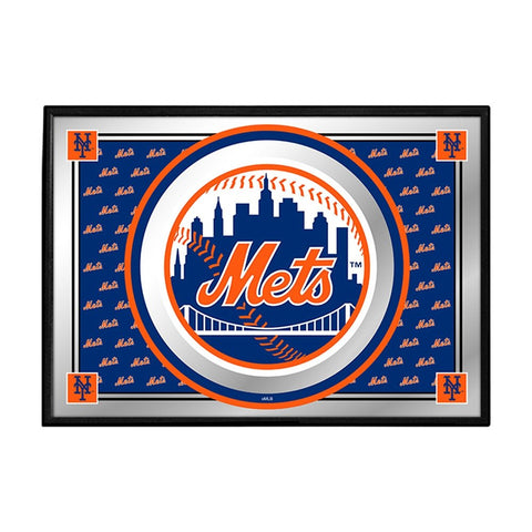 New York Mets: Team Spirit - Framed Mirrored Wall Sign - The Fan-Brand