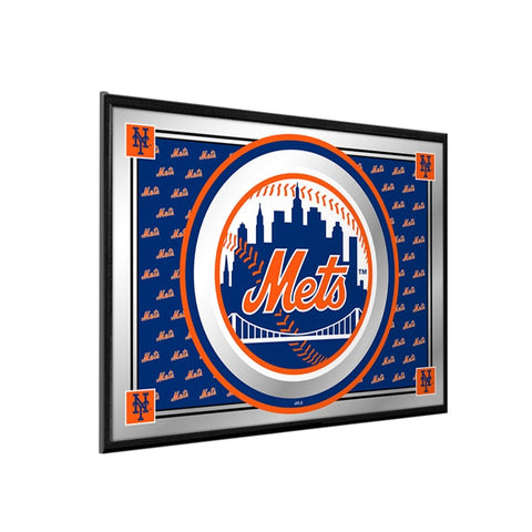 New York Mets: Team Spirit - Framed Mirrored Wall Sign - The Fan-Brand