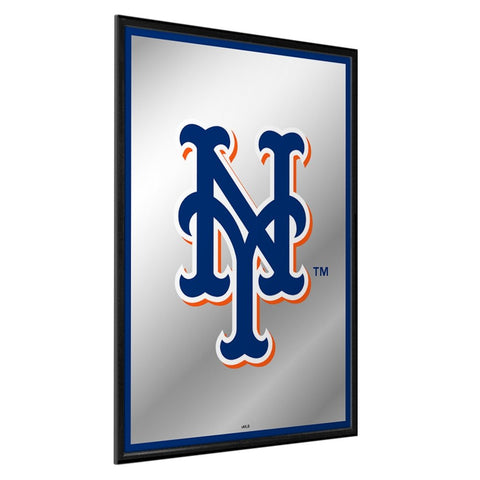New York Mets: Vertical Framed Mirrored Wall Sign - The Fan-Brand