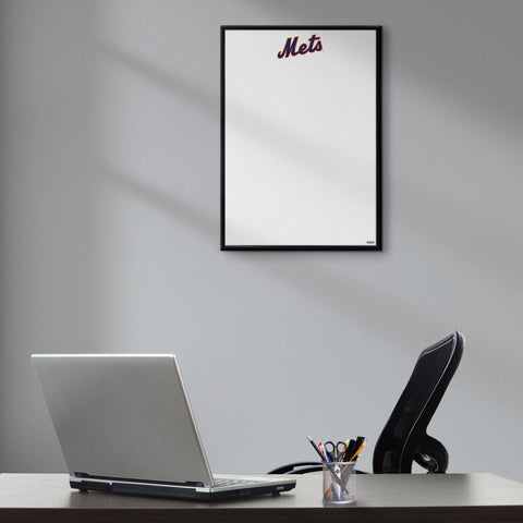 New York Mets: Wordmark - Framed Dry Erase Wall Sign - The Fan-Brand