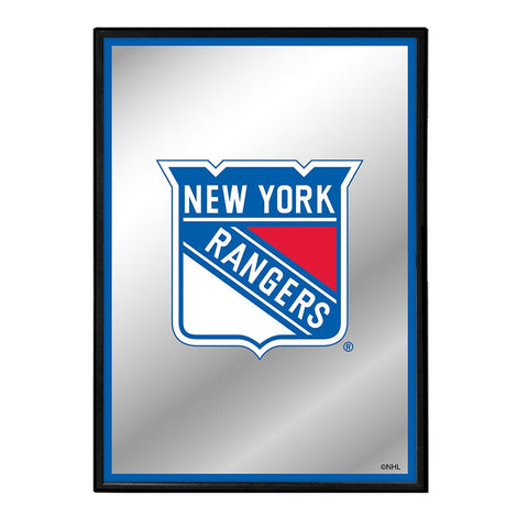 New York Rangers: Logo - Framed Mirrored Wall Sign - The Fan-Brand