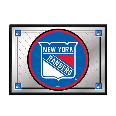 New York Rangers: Team Spirit - Framed Mirrored Wall Sign - The Fan-Brand