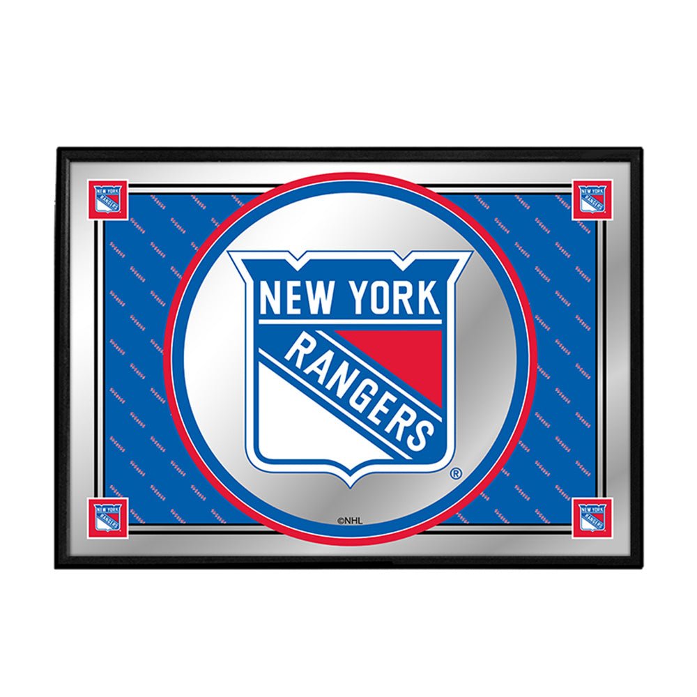New York Rangers Team Spirit Framed Mirrored Wall Sign The FanBrand