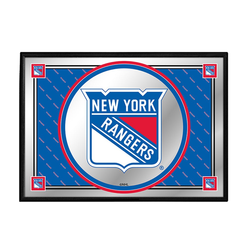 New York Rangers: Team Spirit - Framed Mirrored Wall Sign - The Fan-Brand