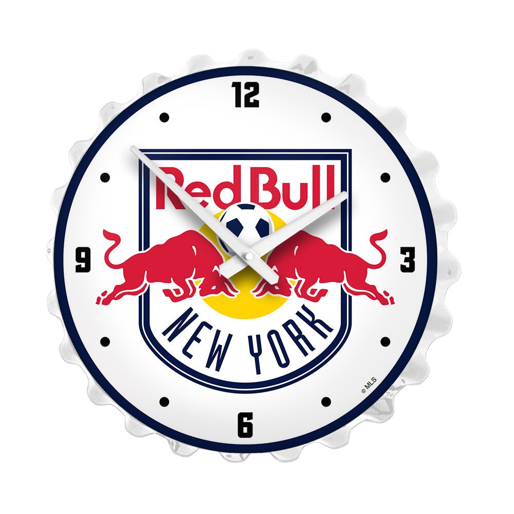 New York Red Bulls: Bottle Cap Lighted Wall Clock - The Fan-Brand