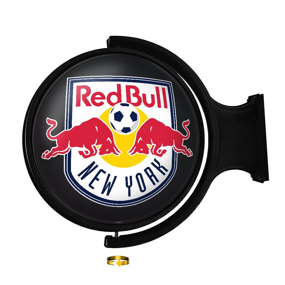 New York Red Bulls: Original Round Rotating Lighted Wall Sign - The Fan-Brand