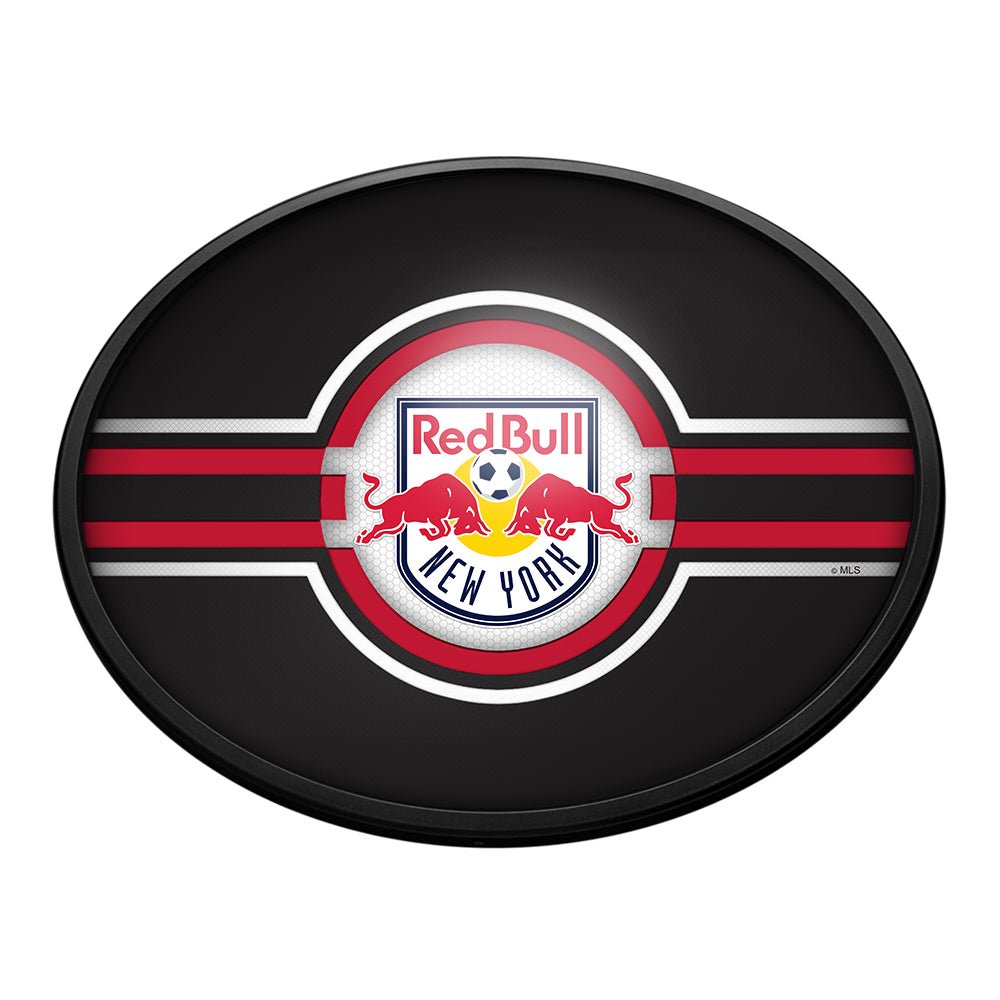 New York Red Bulls: Oval Slimline Lighted Wall Sign - The Fan-Brand