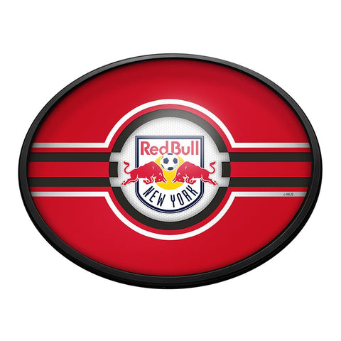 New York Red Bulls: Oval Slimline Lighted Wall Sign - The Fan-Brand