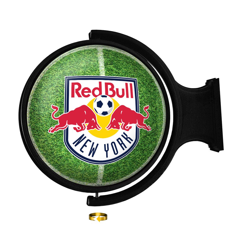 New York Red Bulls: Pitch - Original Round Rotating Lighted Wall Sign - The Fan-Brand