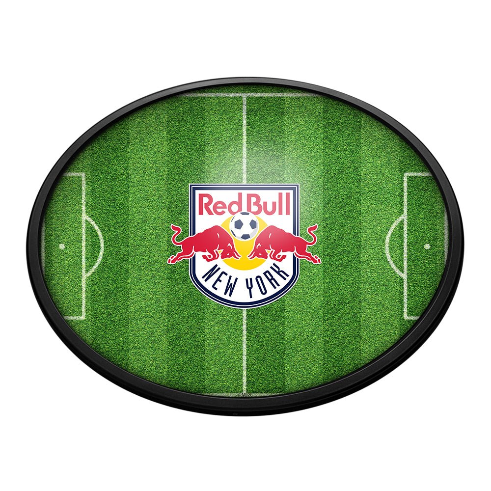 New York Red Bulls: Pitch - Oval Slimline Lighted Wall Sign - The Fan-Brand