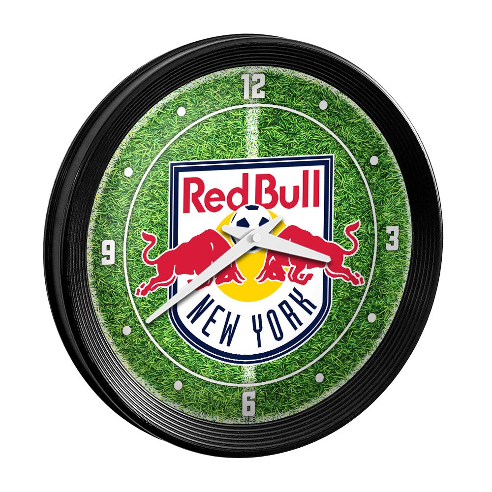 New York Red Bulls: Pitch - Ribbed Frame Wall Clock - The Fan-Brand