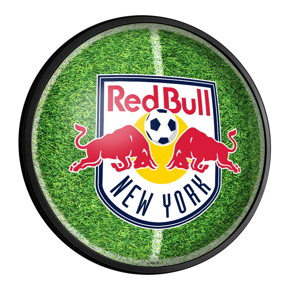 New York Red Bulls: Pitch - Round Slimline Lighted Wall Sign - The Fan-Brand
