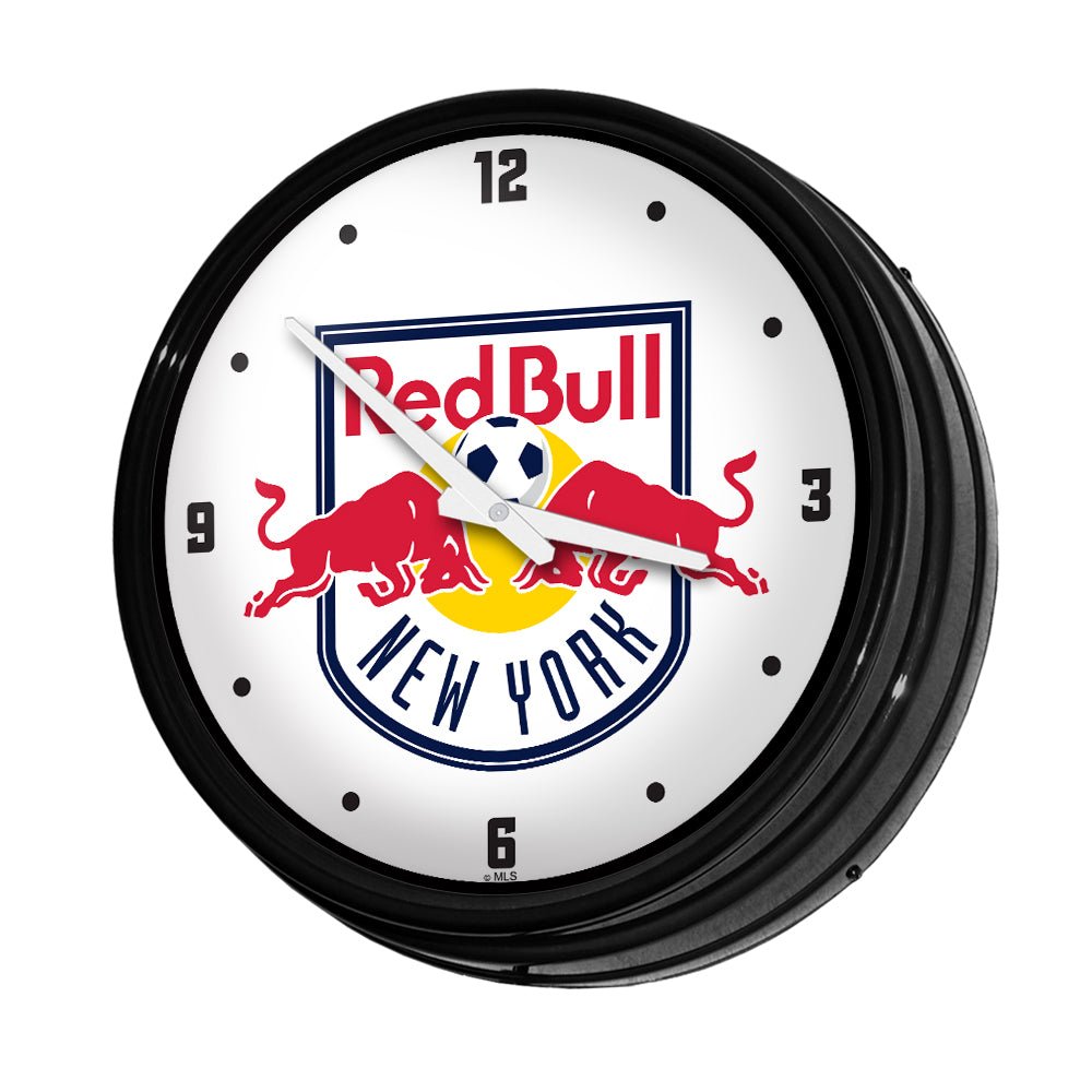 New York Red Bulls: Retro Lighted Wall Clock - The Fan-Brand