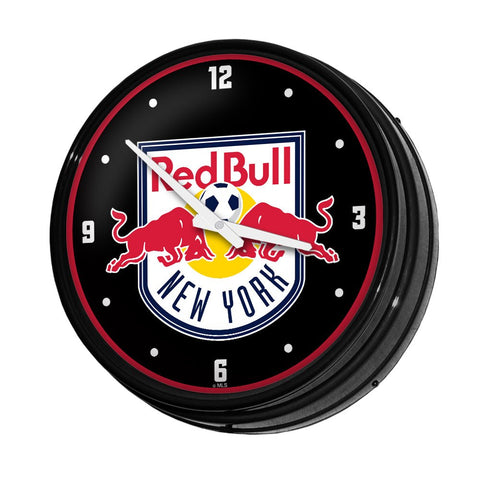 New York Red Bulls: Retro Lighted Wall Clock - The Fan-Brand